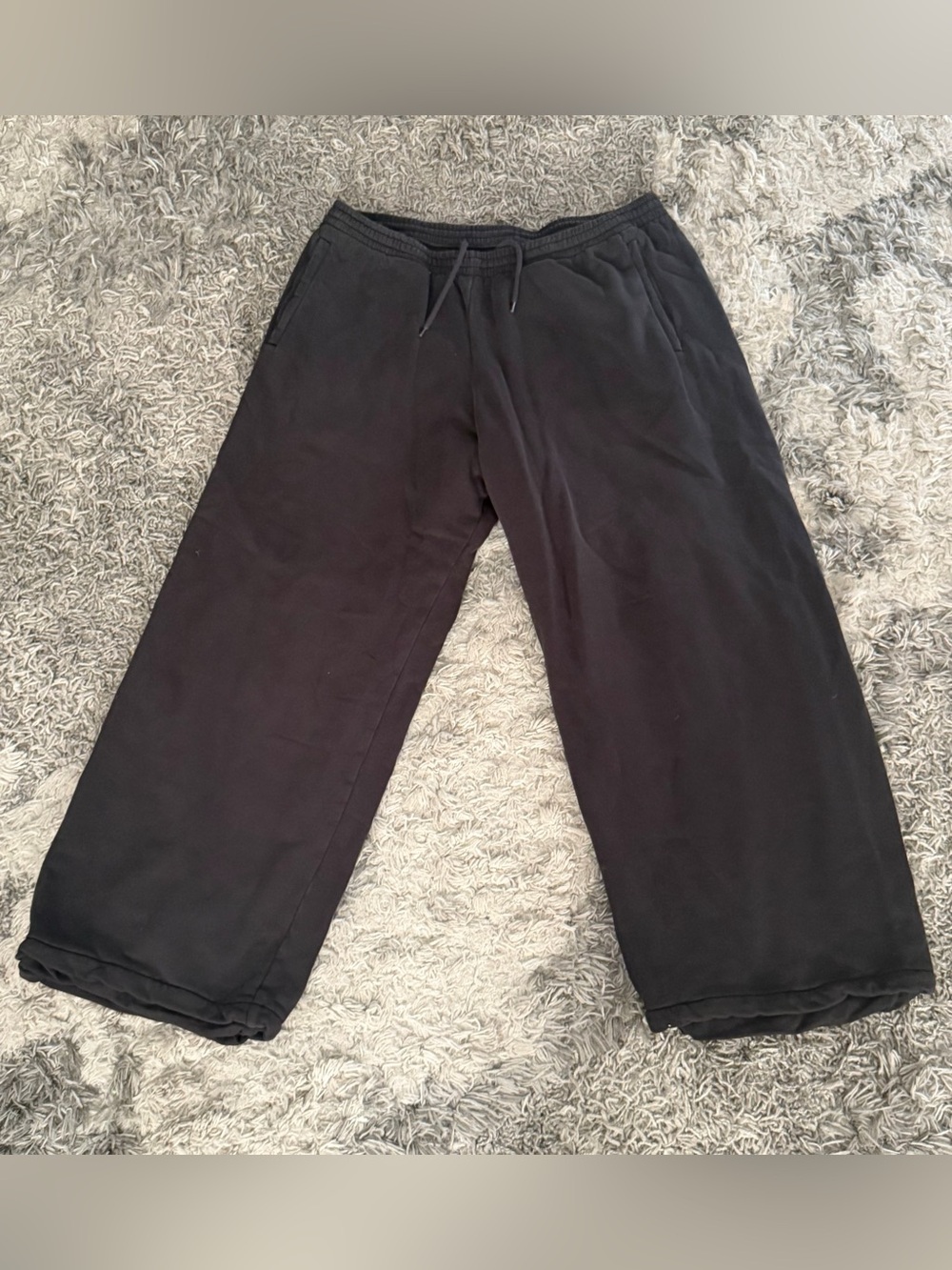 Yeezy Gap H25B Black Double Layered Heavy Sweatpants in Size XL (Preown)
